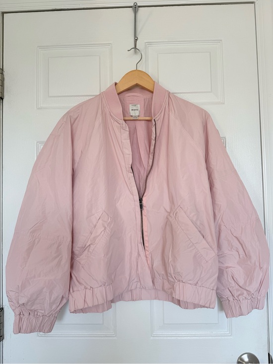 Maeve Jackets & Blazers - Maeve Light Pink Bomber Jacket